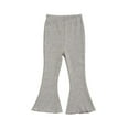 thumbnail image 1 of REDARER Girls' Flare Leggings Soft Ribbed Knit Full Length Pants Comfy Bell Bottom Trousers,12-18 Months, 1 of 3