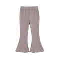 thumbnail image 1 of REDARER Girls' Flare Leggings Soft Ribbed Knit Full Length Pants Comfy Bell Bottom Trousers,12-18 Months, 1 of 3