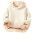thumbnail image 1 of REDARER Girls Hooded Sweatshirt Soft Lined Pullover, Cozy Warm Jacket for Kids Cold Weather Outdoor Play,7-8 Years, 1 of 4