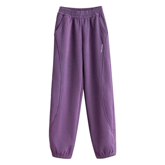 REDARER Girls Jogger Pants Warm Athletic Trousers, Thickened Soft Sweatpants for Kids Winter Outdoor Play,12-13 Years