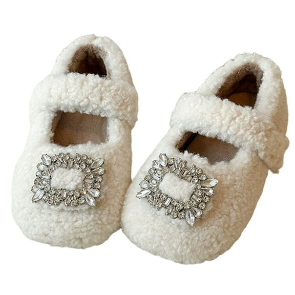 REDARER Girls Lined Slippers Soft Sole Indoor Outdoor Cozy Warm Shoes for Toddler Little Kid Big Youth,Size:2.5-3 Years