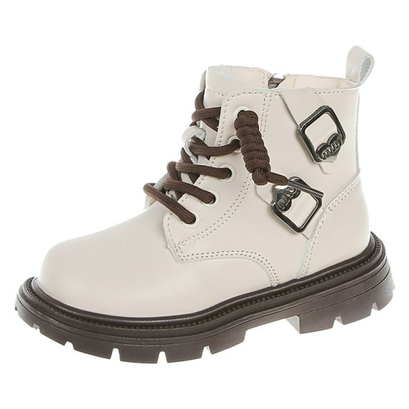 REDARER Girls Lined Snow Boots Warm Winter Comfortable Outdoor Hiking Shoes Casual Sole,Girls Boots,Size:11.5-12 Years