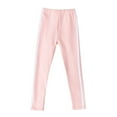 thumbnail image 1 of REDARER Girls' Full Length Leggings Soft Stretchy Pants with Side Stripes Comfortable Footless Tights,3-4 Years, 1 of 4