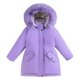 thumbnail image 1 of REDARER Girls Heavyweight Hooded Coat, Lined Winter Jacket, Fashionable Snow Outwear for Kids,Size:7-8 Years, 1 of 9