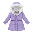 thumbnail image 1 of REDARER Girls Hooded Puffer Coat, Trim Zip Up Jacket with Slim Fit, Warm Long Sleeve Outwear for Cold Weather,Size:11-12 Years, 1 of 3