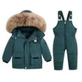 thumbnail image 1 of REDARER Girls Winter Snowsuit Insulated Padded Two Piece Warm Thermal Outfit with Overalls for Cold Weather,Kids Clothing,Size:2-3 Years, 1 of 6