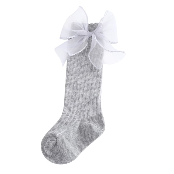REDARER Girls' Knee-High Socks - Lace Trim Bow, Ultra Soft Calf Socks for School & Dress