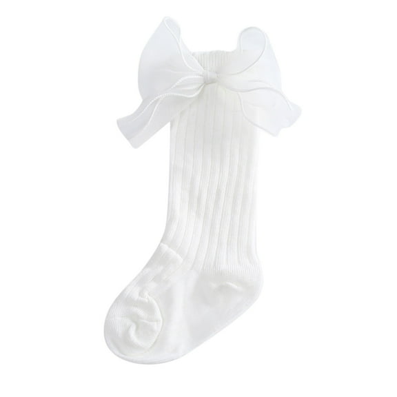 REDARER Girls' Knee-High Socks - Lace Trim Bow, Ultra Soft Calf Socks for School & Dress