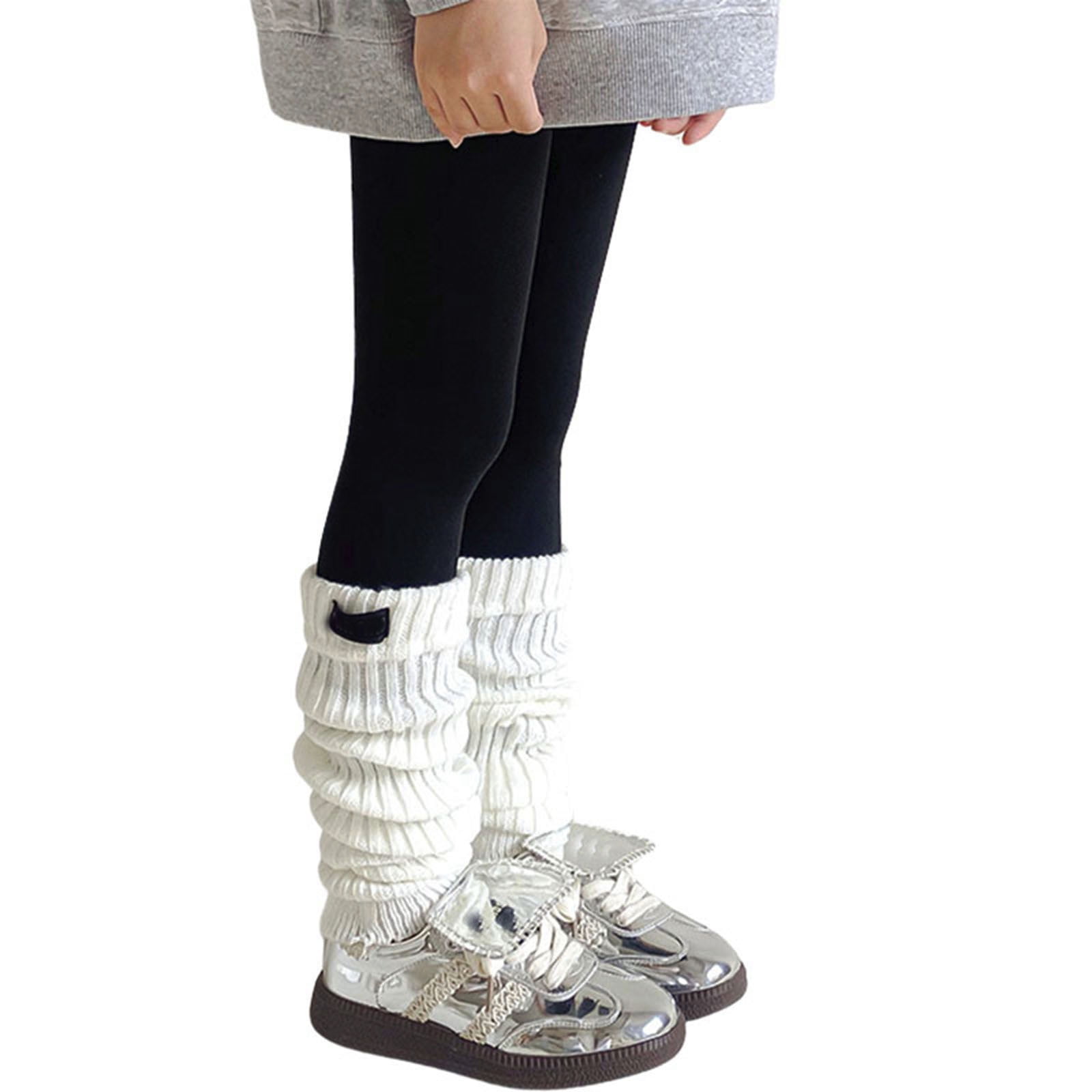 REDARER Girls' Knit Leg Warmers - Cozy Knee-High Loose Socks for