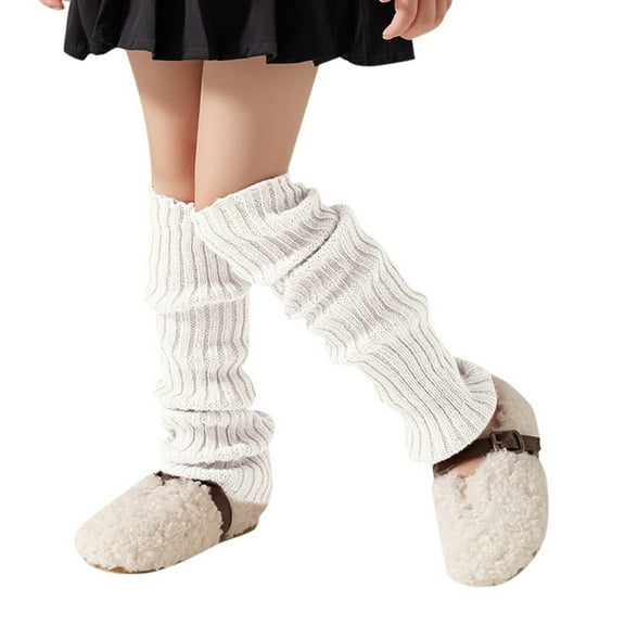 REDARER Girls' Knit Leg Warmers - Cozy Knee-High Winter Socks, Stackable Sleeves for Toddlers