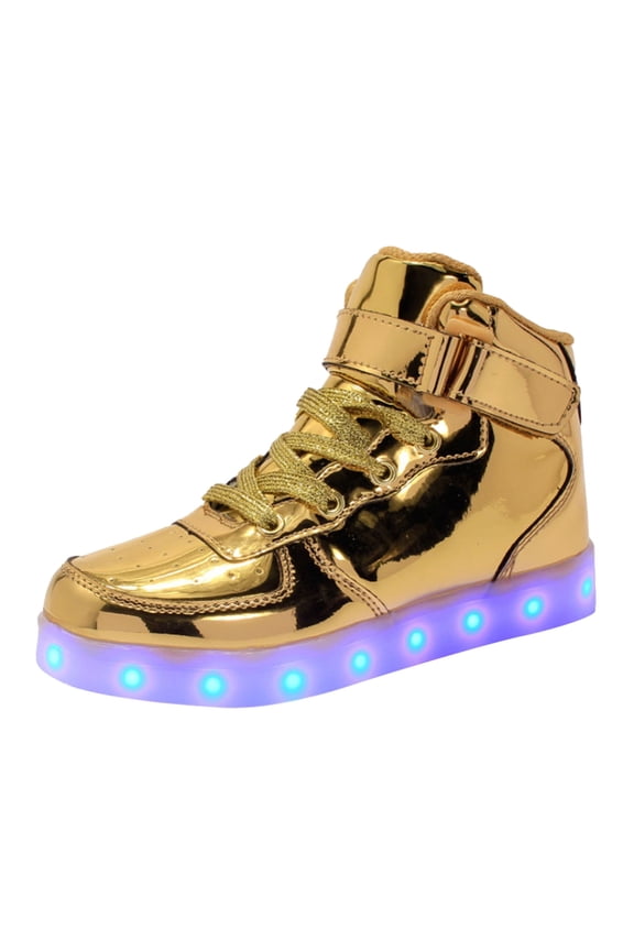Girls' LED Sports Sneakers | USB-Rechargeable | Lightweight Cushioned Shoes,Size 11.5-12 Years