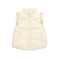 thumbnail image 1 of REDARER Girls Lace Shoulder Puffer Vest, Sleeveless Down Jacket for Baby, Pure Color Winter Outwear,Size:6-7 Years, 1 of 4