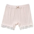 thumbnail image 1 of REDARER Girls' Lace Trim Shorts - Breathable Summer Leggings with Bow Detail, Soft Cotton Underwear Layer for Active Play,Size:4-5 Years, 1 of 4