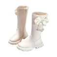 thumbnail image 1 of REDARER Girls' Long Calf Leather Boots - Warm Winter Booties with Non- Sole for Stylish & Comfortable Wear,Size:8.5-9 Years, 1 of 8