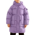 thumbnail image 1 of REDARER Girls Long Puffer Coat, Thickened Hooded Down Jacket for Kids, Warm Winter Outerwear for Cold Weather Comfort,Size:4-5 Years, 1 of 5