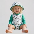 thumbnail image 1 of REDARER Girls Long Sleeve One-Piece Swimsuit Set – Print with Ruffle Trim & Matching Sun Hat, Cute for Beach Pool Summer Toddler Bathing,2-3 Years, 1 of 5