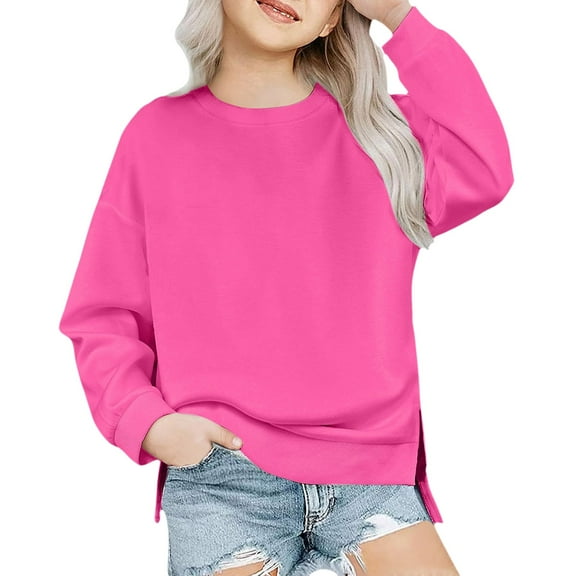REDARER Girls' Loose Fit Hoodie, Soft Pullover, Long Sleeve Casual Top for Kids,for 7-8 Years
