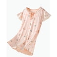 thumbnail image 1 of REDARER Girls Nightgown Bunny Print Ruffle Trim Soft Sleepwear Summer Loungewear for Kids,10-11 Years, 1 of 5