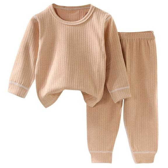REDARER Girls Outfit Set Long Sleeve Top and Bottom Seamless Comfortable for Homewear Everyday Use Spring Autumn,Size:3-4 Years