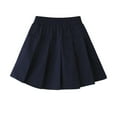 thumbnail image 1 of REDARER Girls Pleated Skirt Elastic Waist A-Line Mini Skirt School Uniform Casual Outfits for Fall,Color:Navy,Size:5-6 Years, 1 of 3