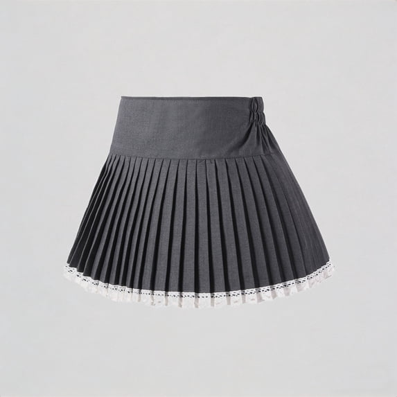 REDARER Girls Pleated Skort, Bow Detail High-Waist Tennis Skirt with Built-In Shorts for School & Casual,4-5 Years
