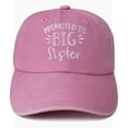 thumbnail image 1 of REDARER Girls "Promoted to Big Sister" Embroidered Baseball Cap Adjustable Kids Sun Hat for Toddler,One Size, 1 of 3