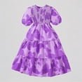 thumbnail image 1 of REDARER Girls' Puff Sleeve Smocked Tiered Maxi Dress Summer Party & Vacation Outfit,12 Years, 1 of 9