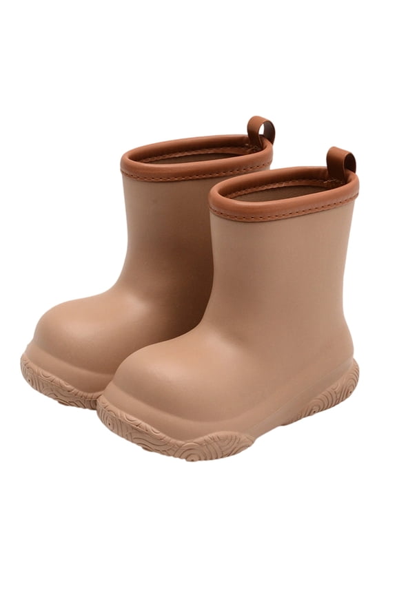 Girls Rain Boots - Cute Cartoon EVA for School & Outdoor, Durable Comfortable Kids Shoes - Rain Boots Kids,Color:Brown Size:5-6 Years