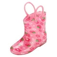 thumbnail image 1 of REDARER Girls Rain Boots with Handles, Waterproof Floral Design Shoes for Kids - Durable Non- Outdoor Footwear,Size:2.5-3 Years, 1 of 4