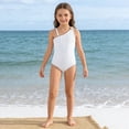 thumbnail image 1 of REDARER Girls Ribbed One-Shoulder One-Piece Swimsuit with Starfish Detail UPF 50+ for Big Kids,9-10 Years, 1 of 5