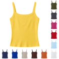 thumbnail image 1 of REDARER Girls Ribbed Square Neck Tank Top Stretch Slim Fit Sleeveless Basic Casual Daily Layering Camisole,11-12 Years, 1 of 4