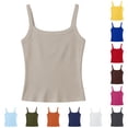 thumbnail image 1 of REDARER Girls Ribbed Square Neck Tank Top Stretch Slim Fit Sleeveless Basic Casual Daily Layering Camisole,9-10 Years, 1 of 4
