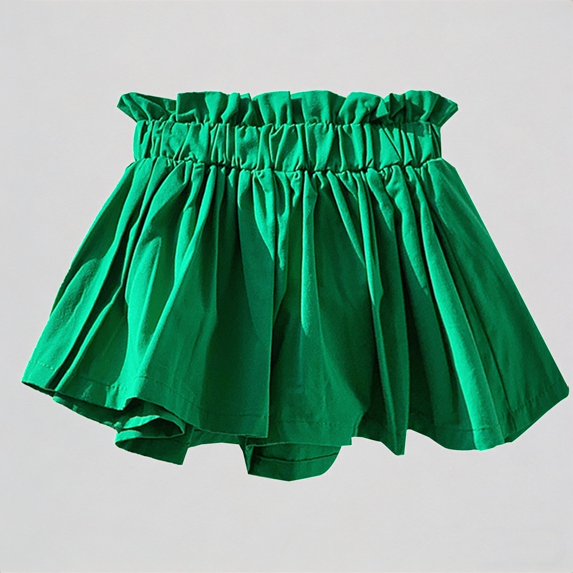 REDARER Girls Ruffle Waist Skort, Cute Bubble Mini Skirt with Built-In Shorts for Casual & Play,6-7 Years