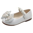 thumbnail image 1 of REDARER Girls Sandals Pearl Decoration Cute Flat Bottom Lightweight and Comfortable Hook Loop Princess Shoes,Size 7-7.5 Years, 1 of 9