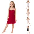 thumbnail image 1 of REDARER Girls Satin Cami Nightgown Lightweight Silky Feel Sleeveless Mid Length Summer Sleep Dress,11-12 Years, 1 of 6