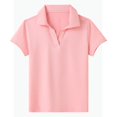 thumbnail image 1 of REDARER Girls Short Sleeve Polo Shirt Solid Color Breathable Athletic Casual School Top,9-10 Years, 1 of 7