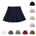 thumbnail image 1 of REDARER Girls Side Elastic High Waist Tennis Pleated Skirt Slim Fit A Line Soft Resistant Casual Back to School Athletic Daily Uniform Skirt,7-8 Years, 1 of 4