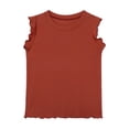thumbnail image 1 of REDARER Girls' Sleeveless Versatile Tee - Stylish Summer Casual Comfortable Stretchy Kids Everyday Wear Playful Blouse Top,4-5 Years, 1 of 2