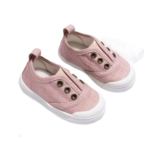 REDARER Girls -On Canvas Sneakers - Non- Lightweight Everyday Shoes for Play & Comfort,Size:18-24 Months