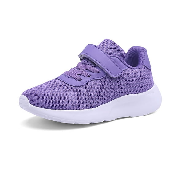 REDARER Girls Sports Shoes Lightweight Breathable Mesh Upper Easy On Flat Sole Comfortable For School Play Fashion Athletic Sneakers,Size:1.5