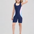 thumbnail image 1 of REDARER Girls' Sporty 1-Piece Swimsuit – Color-Block Design, Ideal for Toddlers' Swimming Activities,11-12 Years, 1 of 5