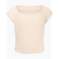 thumbnail image 1 of REDARER Girls Square Neck Ribbed Knit Crop Top Short Sleeve Raglan Basic Casual Stretchy Summer Shirt,5-6 Years, 1 of 8