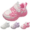 thumbnail image 1 of REDARER Girls' Star-Pattern Sneakers - Breathable Hook & Loop Casual Shoes, Non- Comfort for Everyday Active Wear,Color:Pink,Size:12.5, 1 of 9