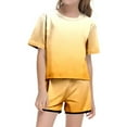 thumbnail image 1 of REDARER Girls' Summer Tie-Dye Set – Short Sleeve Top & Shorts, Lightweight Casual Outfit with Pocket,for Sze 13-14 Years, 1 of 4