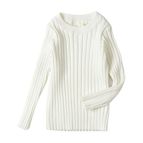 REDARER Girls Sweaters Soft Knit Pullover Comfortable Round Neck Long Sleeve Top for Toddler Kids Casual Warm Fall Winter Clothes,Kids Clothing,Size:6-7 Years
