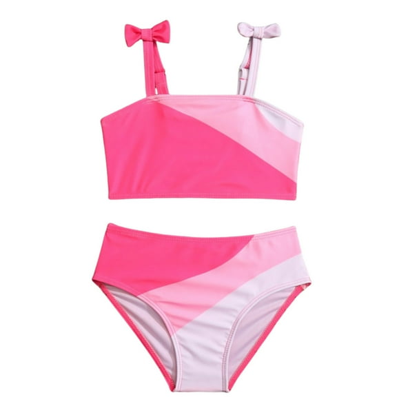 REDARER Girls Swimsuits Bikini Set Cutout Bathing Suit Bikini Top Two Piece Girls' Swimwear,Girls Swimsuit,6-7 Years