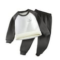 thumbnail image 1 of REDARER Girls Thermal Underwear Set Lined Pajamas, Long Sleeve Top and Pants for Kids Cold Weather,18-24 Months, 1 of 3