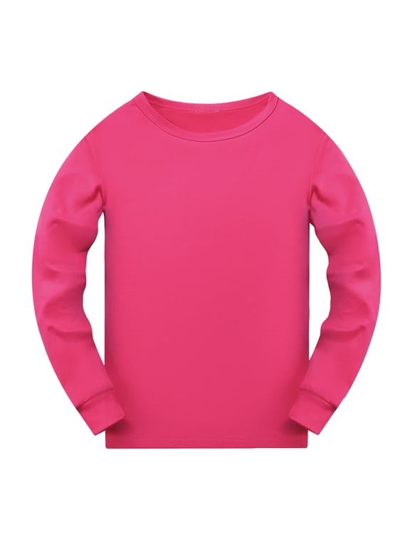 Girls Top Tee Shirt Base Layer Comfort Cotton Soft,Sizes 2-13T