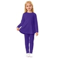 thumbnail image 1 of REDARER Girls Two Piece Outfit Long Sleeve Top with Dress and Pants Combo Soft Color for Baby Kids Casual Daily Wear Outfits,6-7 Years, 1 of 5