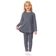 thumbnail image 1 of REDARER Girls Two Piece Outfit Long Sleeve Top with Dress and Pants Combo Soft Color for Baby Kids Casual Daily Wear Outfits,9-10 Years, 1 of 4